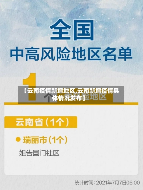 【云南疫情新增地区,云南新增疫情具体情况发布】