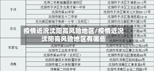 疫情近况沈阳高风险地区/疫情近况沈阳高风险地区有哪些-第2张图片