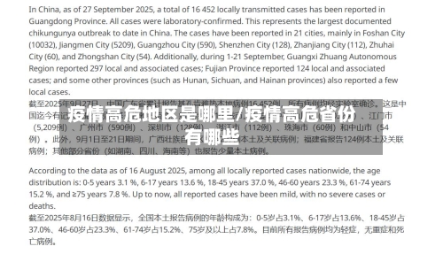 疫情高危地区是哪里/疫情高危省份有哪些