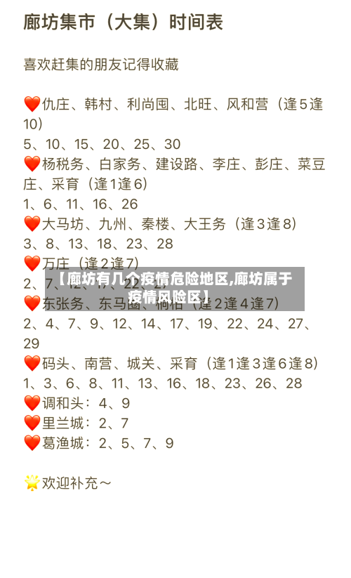 【廊坊有几个疫情危险地区,廊坊属于疫情风险区】
