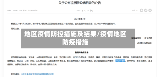地区疫情防控措施及结果/疫情地区防疫措施-第2张图片
