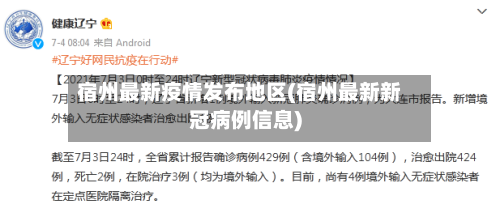 宿州最新疫情发布地区(宿州最新新冠病例信息)