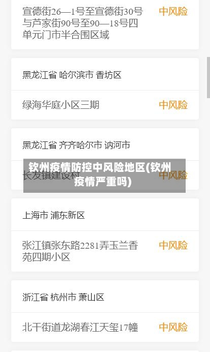 钦州疫情防控中风险地区(钦州疫情严重吗)-第2张图片