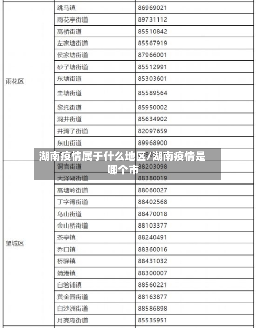 湖南疫情属于什么地区/湖南疫情是哪个市