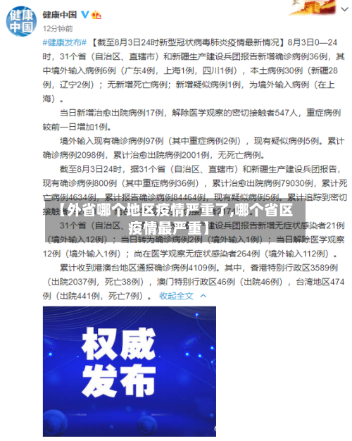 【外省哪个地区疫情严重了,哪个省区疫情最严重】