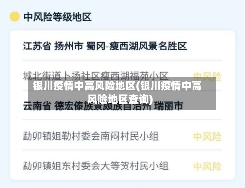 银川疫情中高风险地区(银川疫情中高风险地区查询)