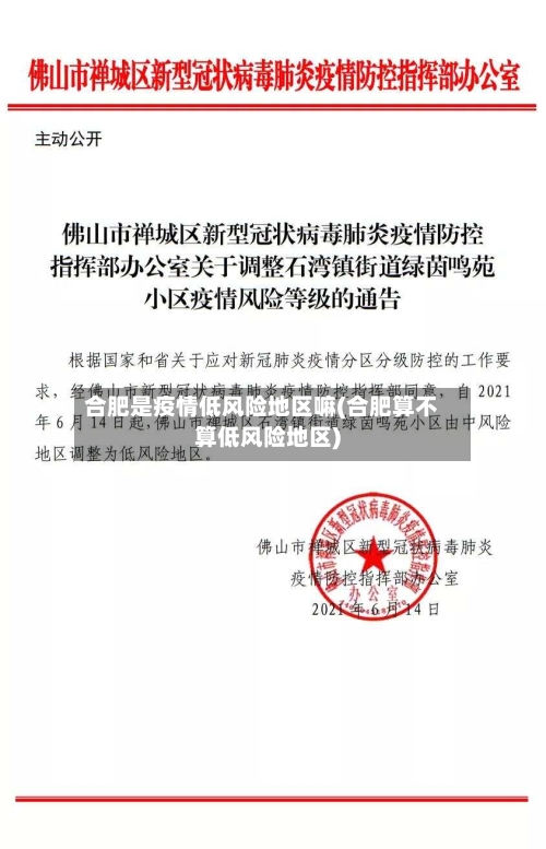 合肥是疫情低风险地区嘛(合肥算不算低风险地区)