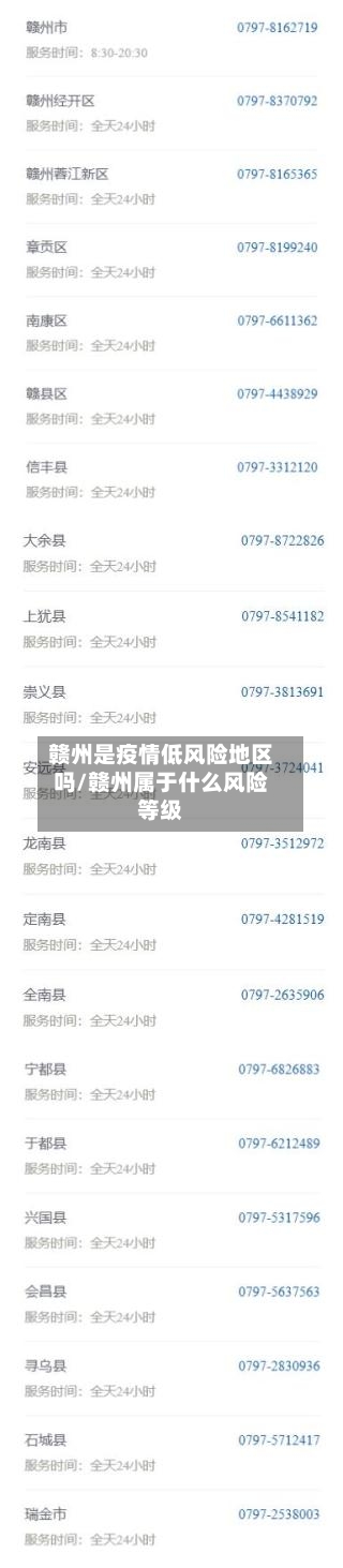 赣州是疫情低风险地区吗/赣州属于什么风险等级-第2张图片