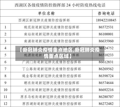 【新冠肺炎疫情重点地区,新冠肺炎疫情重点区域】