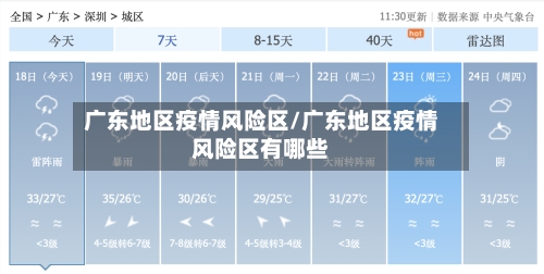 广东地区疫情风险区/广东地区疫情风险区有哪些